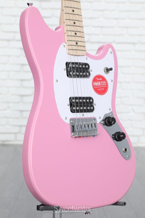 Squier Sonic Mustang HH Solidbody Electric Guitar - Flash Pink